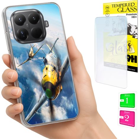 Custodia per Xiaomi 15T Pro, cover posteriore con vetro temperato 9H. (1/5)