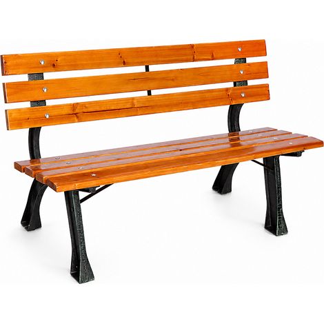 Linder Exclusiv Gartenbank 2-Sitzer Parkbank bis 240Kg Gartenmöbel Holzbank MC4411 120x57x70cm (1/5)