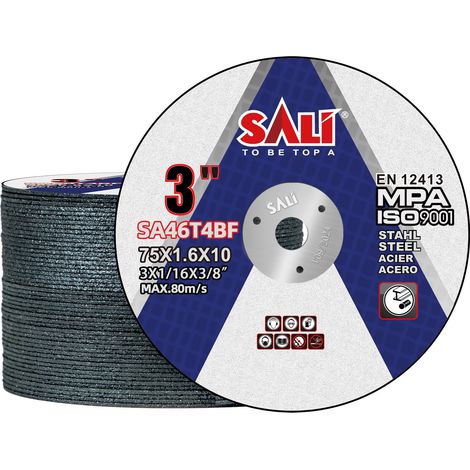 Disque à Tronçonner 76 Métal 76 X 1,6 X 10 mm Disque de Coupe 50 Pièces Disque Découper pour Meuleuse d'Angle Pour Métal, Acier et Acier Inoxydable INOX Fer (1/5)