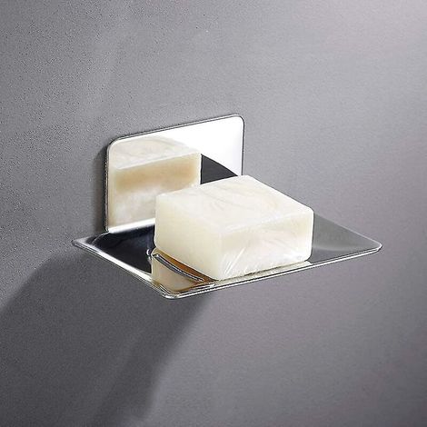 Porte-savon en acier inoxydable 304 3m porte-savon moderne finition chromée auto-adhésive pour salle de bain (1/5)
