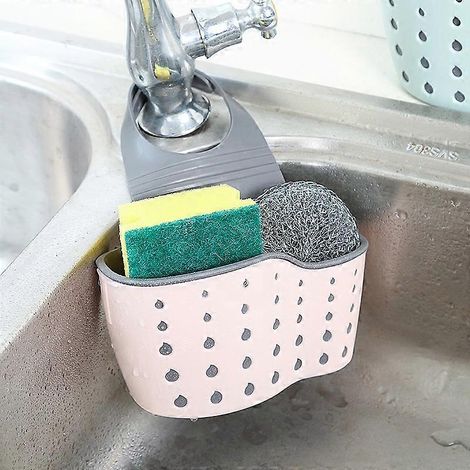 Porte-savon/éponge/porte-éponge pour évier de cuisine, étagère pour évier, support pour salle de bain/cuisine (1/5)
