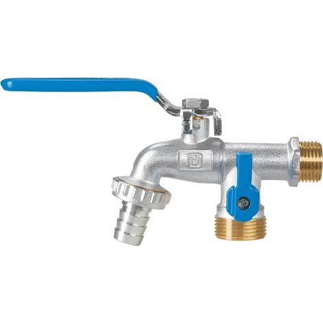 Vanne à bille à double sortie Jn 1/2" en laiton Foset 48060 (1/4)
