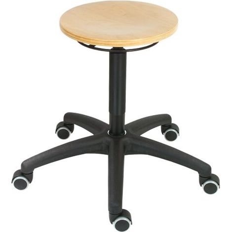 Arbeitshocker Sitz Buche natur, lackiert