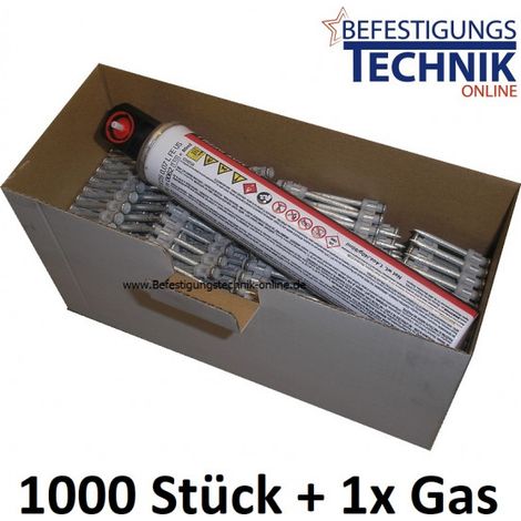 Betonnägel 2,6x25mm 1xGas für Betonnagler Hitachi Makita KMR Reich Tjep Senco"-"EN10159
