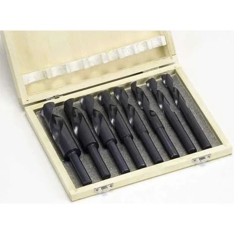Juego de brocas helicoidales con vástago rectificado, 8 piezas (1/2)