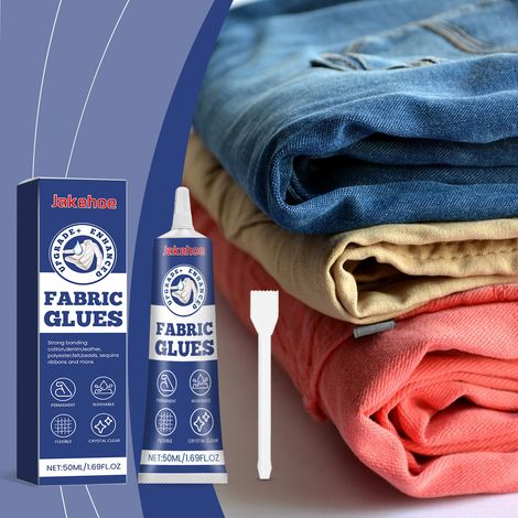 Multi-functional fabric adhesive, clothing pattern adhesive, soft adhesive -- 50ml + scraper (1/5)