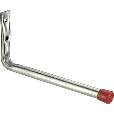 Gancio diritto leggero a parete, zincato 71 x 176 mm.