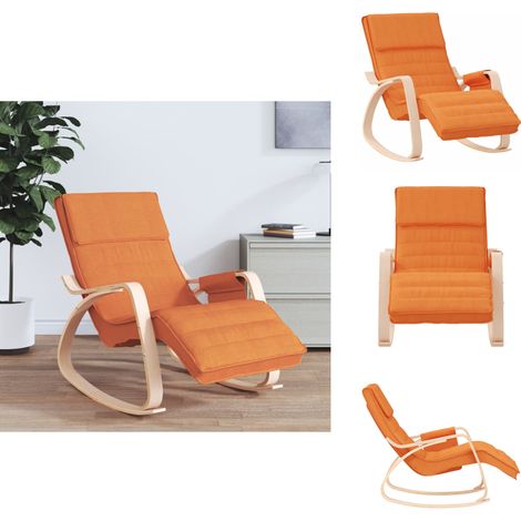 Schaukelstuhl Dunkelgelb Stoff - Schaukelstuhl - Relaxsessel - Gartenstuhl - Esszimmerstuhl - Polstersessel (1/5)