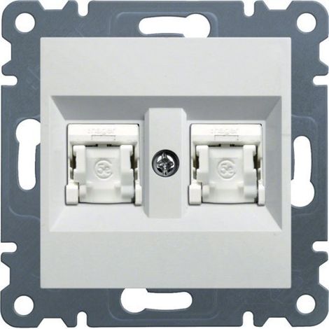 Connettore doppio per computer Lumina RJ45 cat. 6 UTP bianco WL2160