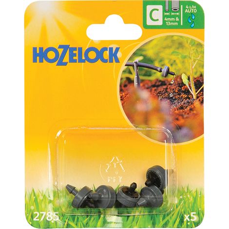 5 x Hozelock 2785 4LPH Irrigation Automatic Watering End Line Pressure Dripper (1/4)