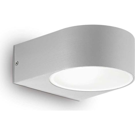 Ideal Lux Iko - Applique murale d'extérieur à 1 lumière grise IP55, E27