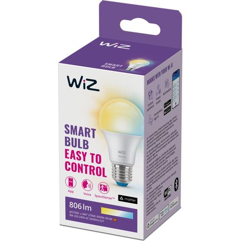 Ampoule LED intelligente GU10 - Remplacement GU10 60W, style classique avec nuances de blanc, Wi-Fi/Bluetooth, commande vocale/application, fonctionne avec Google Home, et HomeKit, 1pack