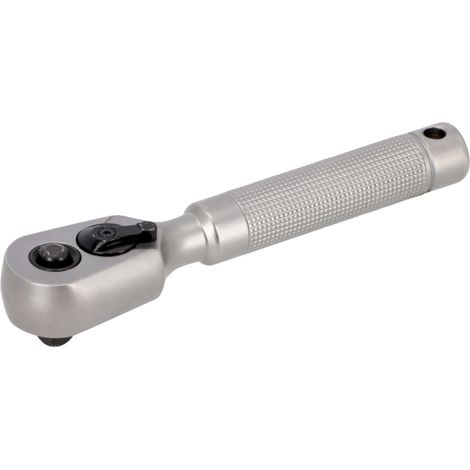 Bahco Kurze birnenförmige 1/4 Umschaltknarre mit 60 Zähne, Metallgriff - Einzelhandelsverpackung (1/4)