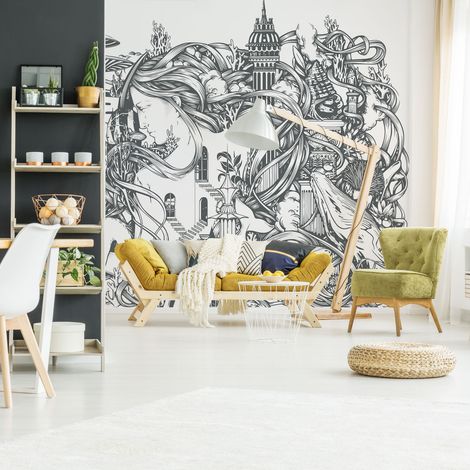 Papier peint panoramique Atlante, Gris foncé 150 x 250cm (1/5)