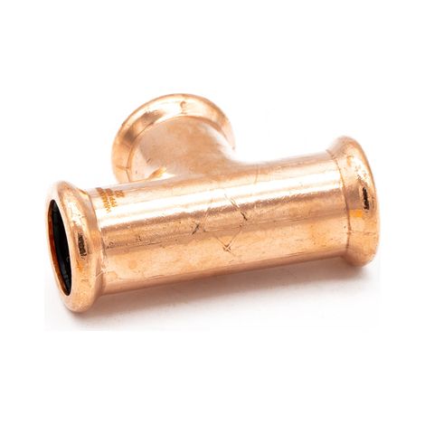 PrimaPress Copper Pressfit Equal Tee 22mm - WRAS Approved (1/2)