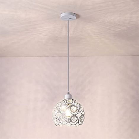 Lustre à la salle à manger réglable en hauteur, lustre adapté au salon moderne, 220 V, vintage, en cristal, industriel et à la chambre, 6000 K (blanc) (1/5)