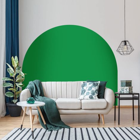 Autocollant Lit Tête de Lit Arche Stickers Muraux Papier Peint Demi Cercle pour Décoration Salon et Chambre L58 x H140 cm Vert Cactus (1/5)
