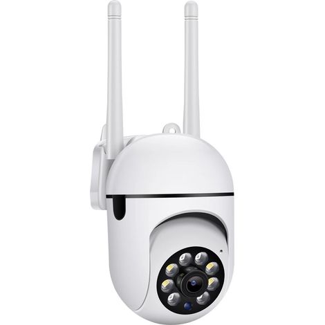 Camera De Surveillance Wifi Extérieure PTZ - Capteur CMOS 1/2.9 - Rotation Horizontale 335° Verticale 90° - Vision Nocturne Couleur - Détection De Mouvement - Carte Micro SD Jusqu’à 32 Go