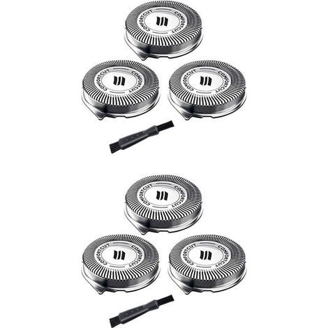 6 Têtes de Rechange SH30 Compatibles Rasoirs Séries 3000 2000 1000 Lames de Rasoir-Chrom (1/4)