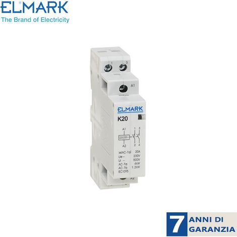CONTATTORE MODULARE K20 25A 230V 2NO