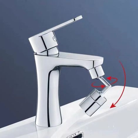 Universal Splash Filter Faucet, 720° Swivel Faucet Aerator for Kitchen Bathroom A (1/3)