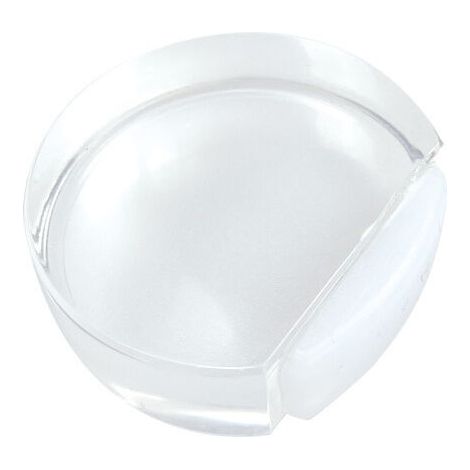 Butoir de porte sol auto-adhésif - Protection pour les murs et les meubles sur tous les sols durs - Transparent - Lot de 2 pièces semi-rondes (1/5)