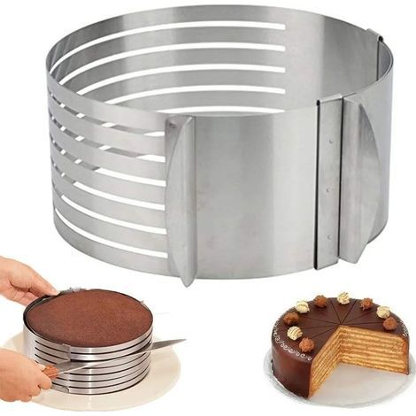 Etagen-Tortenausstecher, verstellbarer Ring für 7 Mousse-Schichten, zum einfachen Schneiden von Tortenböden, selbstgemachte runde Kastenform (1/5)