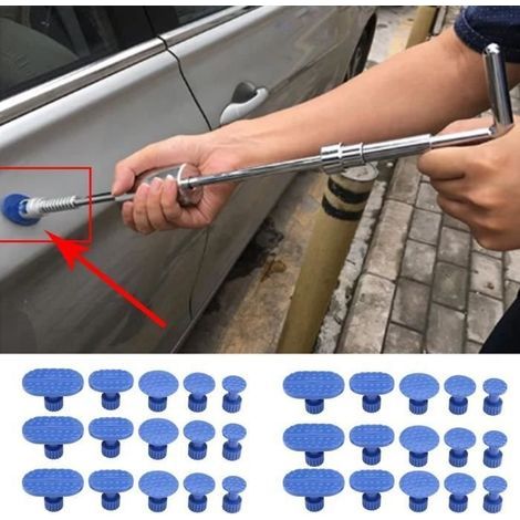 Linguette di estrazione - SALUTUYA - 30 pezzi - Riparazione carrozzeria - Prevenzione danni alla vernice - Nylon blu (1/4)