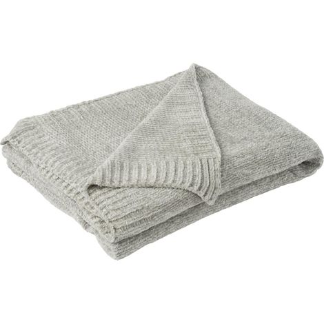 Plaid Uni Chenille "Bradly" 130x170cm Gris