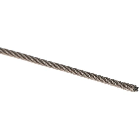Rs Pro – Câble métallique en acier inoxydable 15mm x 100m – Charge maximale 26kg – Résistance élevée pour applications industrielles (1/3)