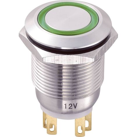 TRU COMPONENTS TC-8904664 Interruttore antivandalo 250 V/AC 5 A 1x Off / (On) Momentaneo Verde IP65 1 pz. (1/3)