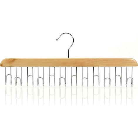 Krawattenstnder Gürtel Schal Zubehr Garderobe Aufbewahrung - drehbar Mobile (12 Holzhaken) (1/5)