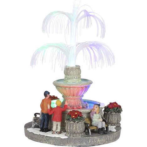 FIGURA FONTANA CON FIBRE OTTICHE A BATTERIA