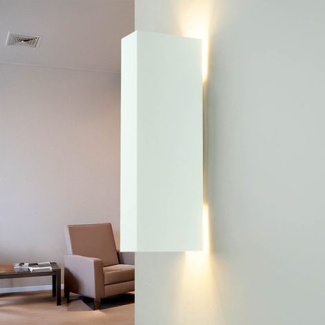Wandlampe Up Down H: 30 cm klein eckig 2x G9 indirekte Wandleuchte Flur Treppe Wohnzimmer