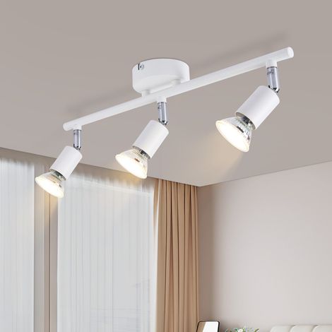 GBLY Plafoniera 3 Faretti da soffitto a LED - Plafoniera da interno GU10 Lampada da soggiorno Bianco caldo Faretto da soffitto moderno per Camera da letto Bagno Corridoio Cucina Cameretta per bambini