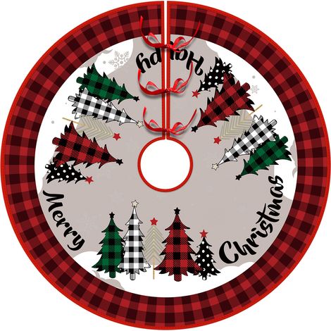 Jupe de sapin de Noël, 1 pièces de tapis de sapin de Noël de 120 cm de diamètre, décoration de sapin de Noël, décoration de la maison (1/5)