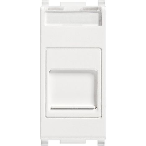 Presa RJ45 Cat6 UTP con portello bianco Vimar plana 14337.6