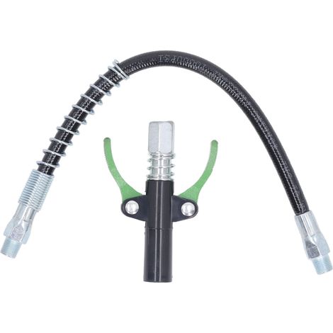 Embout d'injection de graisse auto-verrouillant à double poignée, étanche aux fuites, à déconnexion rapide pour coupleur de graissage (1/5)