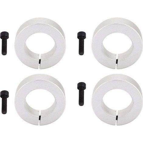 4pcs Collier D'arbre Fendu en Aluminium 1in / 25mm Collier de Verrouillage D'arbre pour Portes de Garage de Tracteur de Pelouse (1/4)