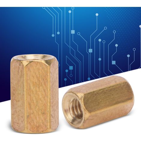Entretoises en laiton pour carte mère, écrous hexagonaux, accessoires M3 à 2 voies M3x5/6/8/10/12/15/20 - 50200 pièces M3 x 8 (1/5)