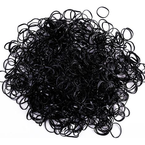 1000 Pièces Petit Elastique Cheveux, Elastique à Cheveux Mini Bandes Caoutchouc Élastique, des enfants,coiffure de mariage et Plus