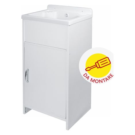 KIT LAVATOIO MINI MOBILE IN PVC E VASCA IN POLIPROPILENE (DA MONTARE)- L cm. 42 x P cm. 35- DH- pezzi 1