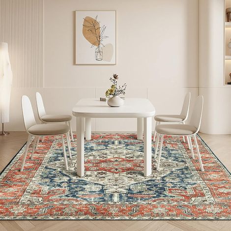 Tapis lavable pour salon et chambre, rectangulaire, antidérapant, grande taille (1/4)