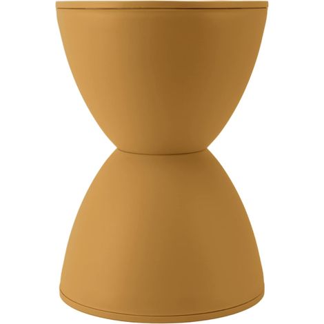 Modern Nordic Plastic Stool, Hourglass-Shaped Side Table, 30cm x 42cm, Round Side Seat, Simple Space-Saving Decoration for Living Room, Bedroom (1/5)