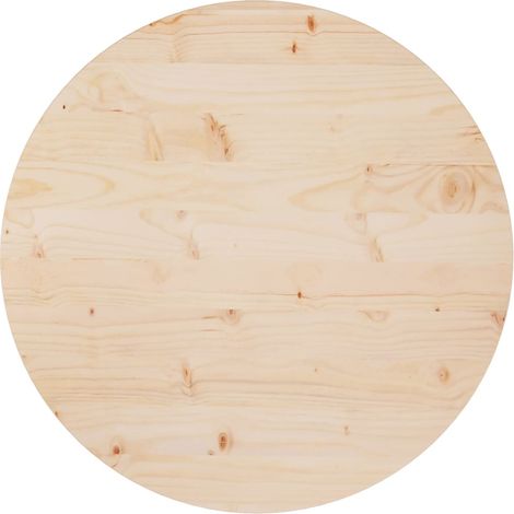 Superficie de mesa madera maciza de pino Ø70x2,5 cm vidaXL