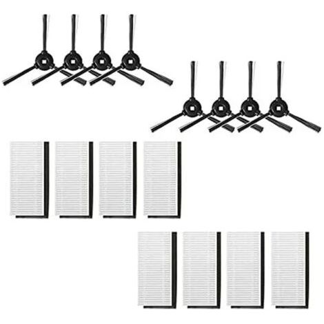 Kit d'accessoires pour aspirateur robot Lefant 8 brosses latérales et 8 filtres HEPA T700 M201 M501-A/M501-B/M520 M301 T800 (1/5)