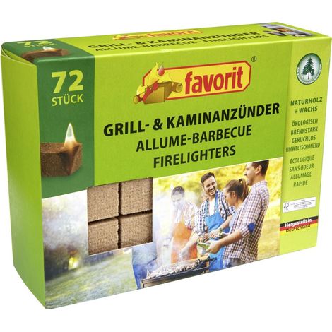 Favorit Anzünder Kamin Grillanzünder Anzündwürfel Holz Wachs 72 Stück Würfel