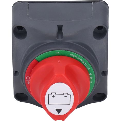 Interrupteur de déconnexion de batterie, boîtier ABS, goujon interne en cuivre rouge, interrupteur de coupure principal, sectionneur CC 12-48 V (1/5)