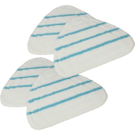 vhbw 4x Wischbezug kompatibel mit Clean Maxx Dampfreiniger, Dampfmop - Polyester / Polyamid Blau Weiß