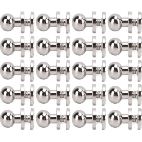 20 Rivets en Laiton Argenté 8x7mm pour Accessoires de Sacs à Main et Ceintures DIY Résistants à l'Usure (1/5)